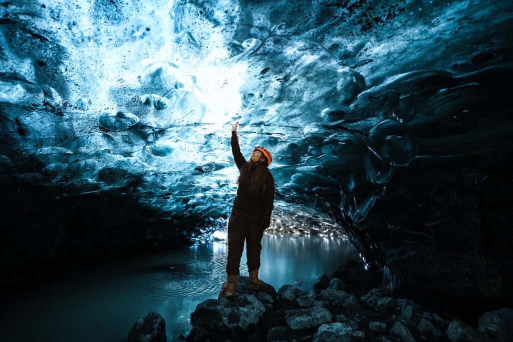 Glacier ice cave in Iceland