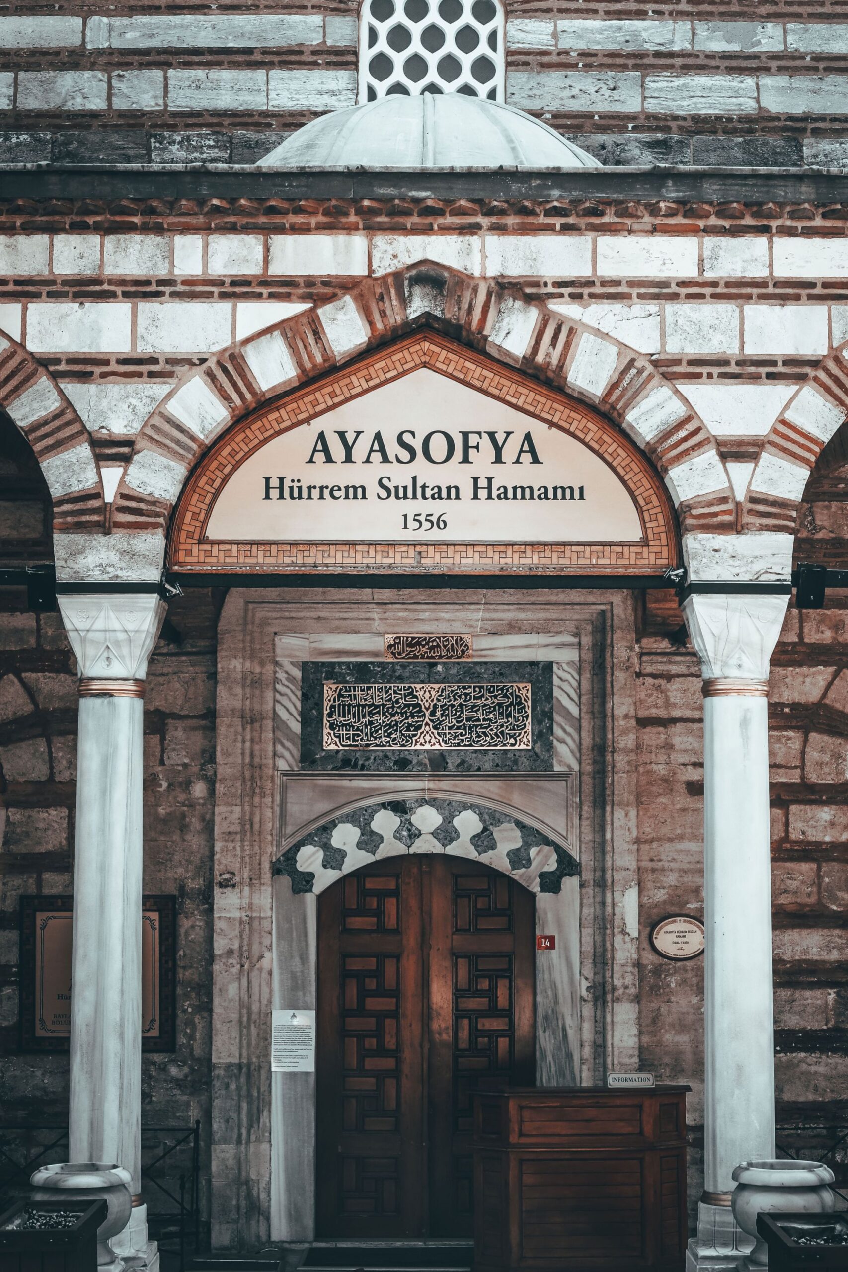 Entrance of the Hürrem Sultan Hamamı in Istanbul