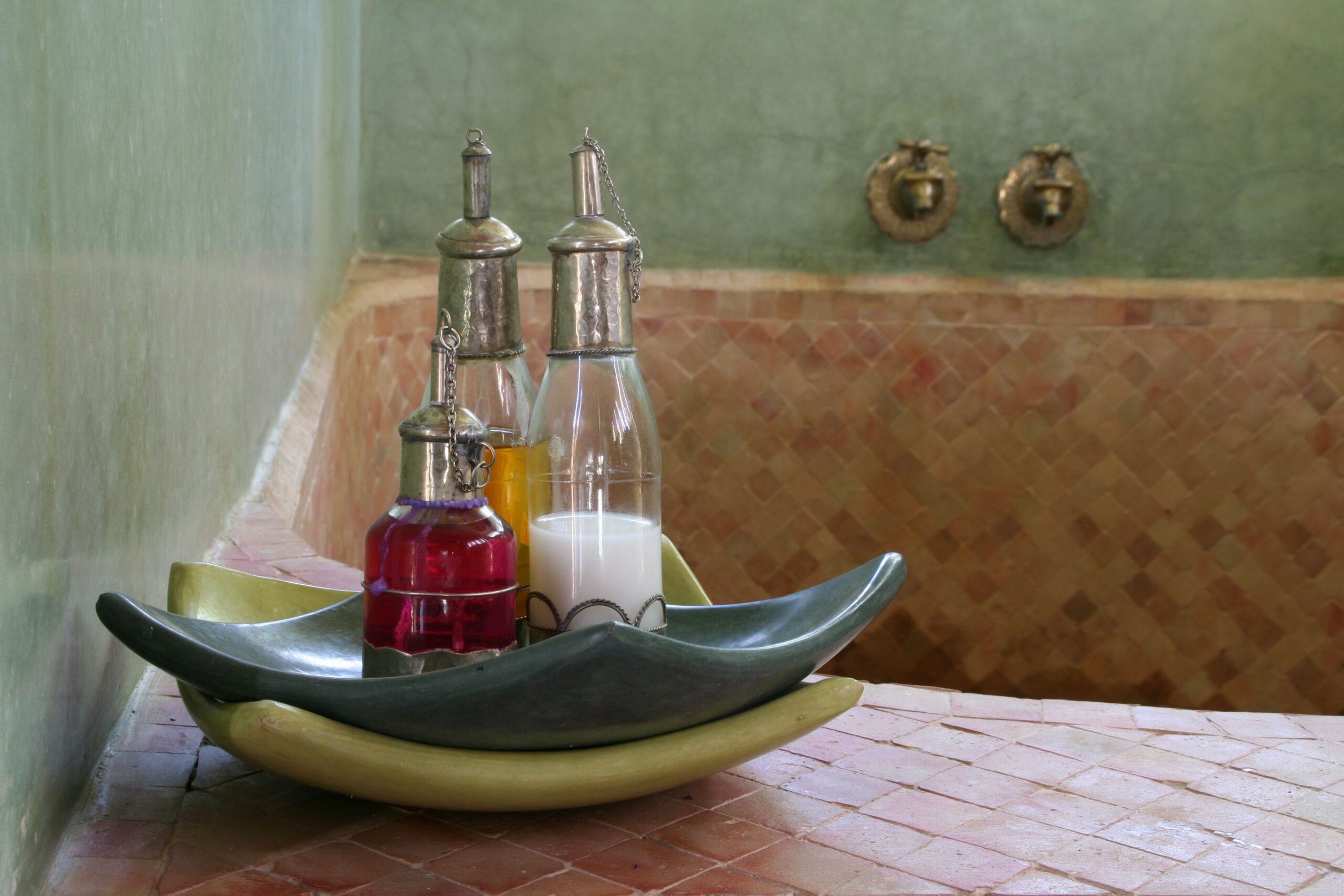 Interior of a traditional Moroccan hammam